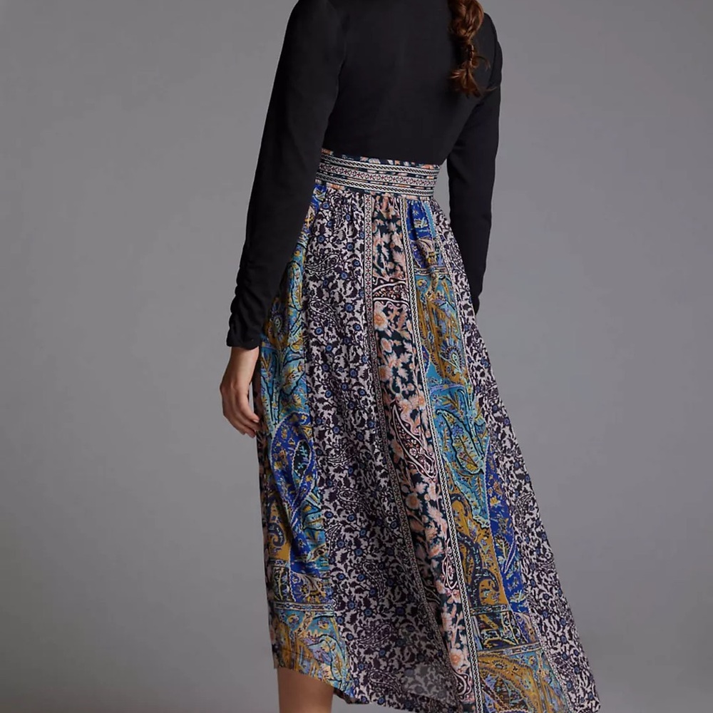Anthropologie Elegant Multicolor Maxi Dress